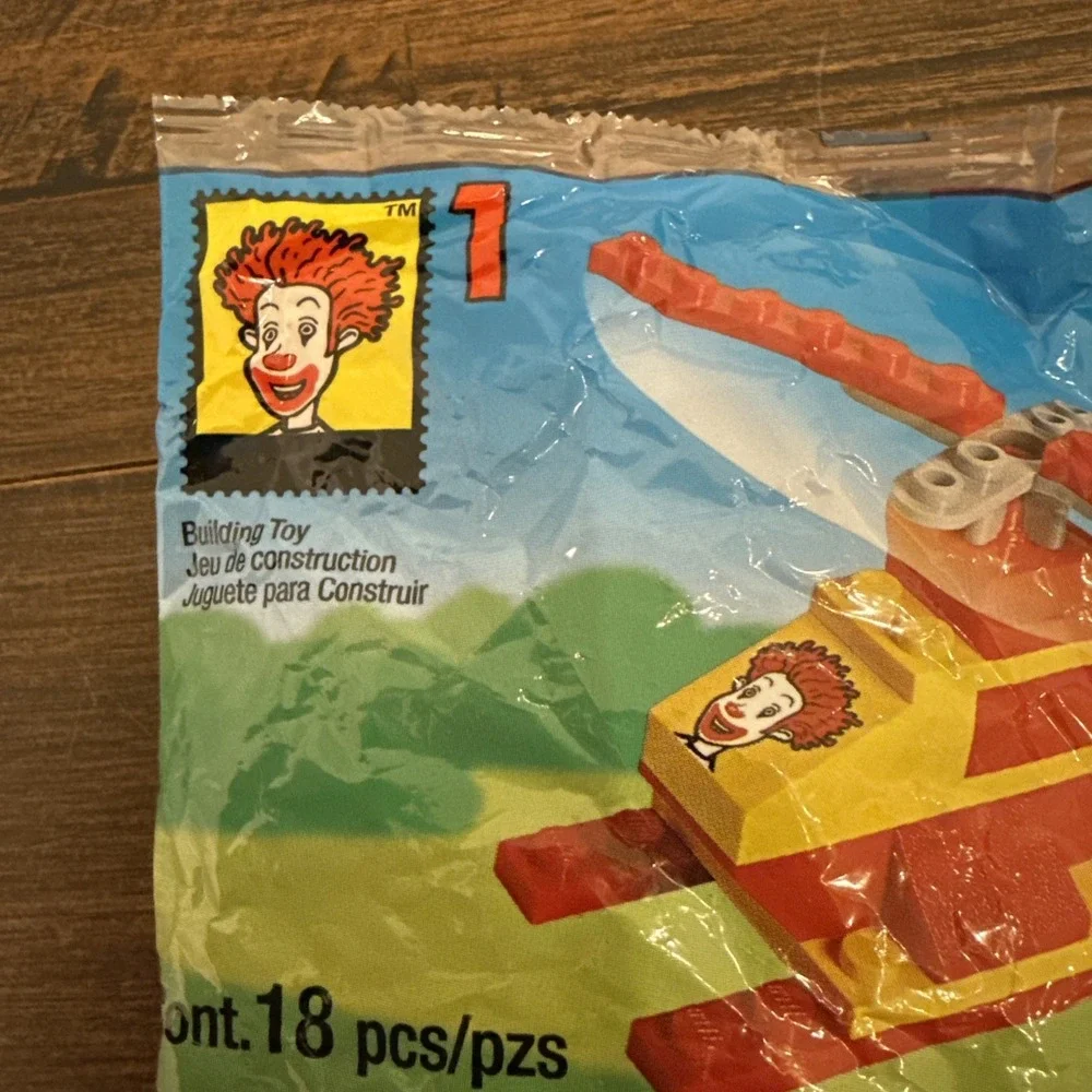 1999 LEGO Classic Ronald McDonald Helicopter Happy Meal Toy Sealed New Brand New